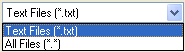 FileFilterComboBox screenshot